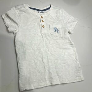 Tommy Bahama Kids 5T White Tee with Octopus Stitching Detail